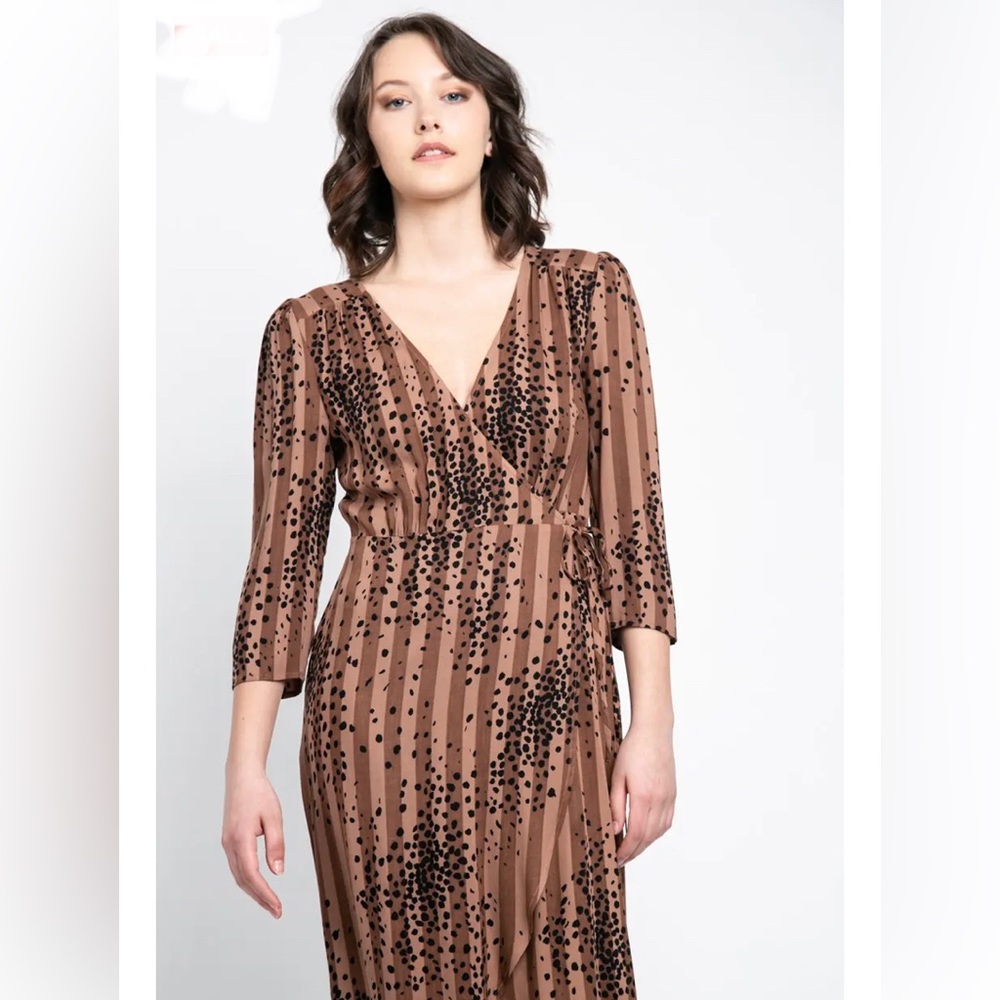 Saltwater Luxe Tahoe Wrap Dress in Cheetah Spot